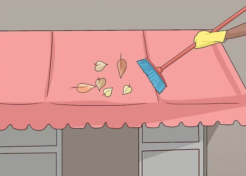 how to clean an awning