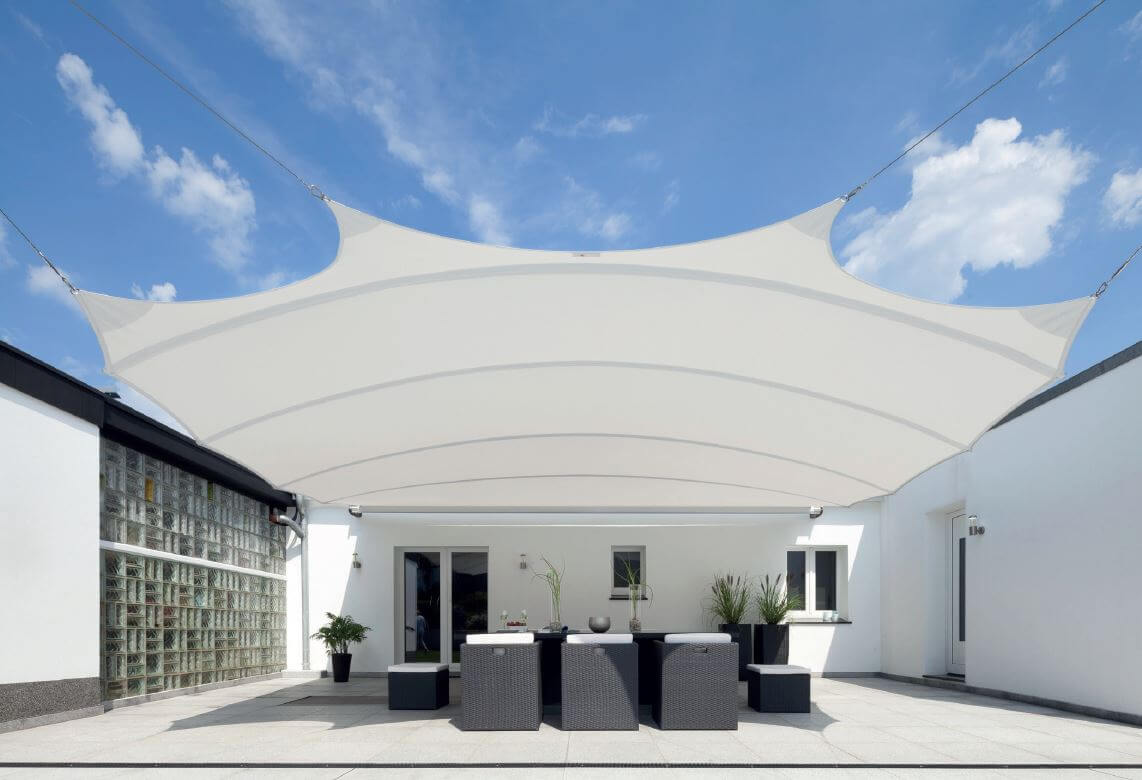 retractable shade sail patio cover ideas