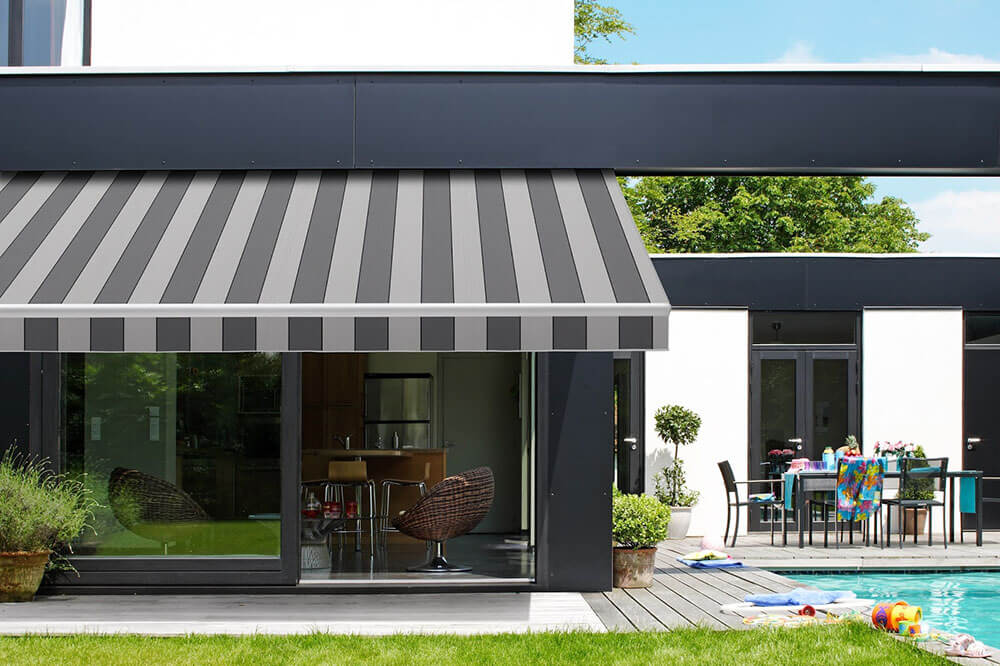 retractable folding lateral arm awning energy savings