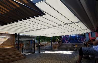 retractable attached waterproof tavern patio pergola cover systems
