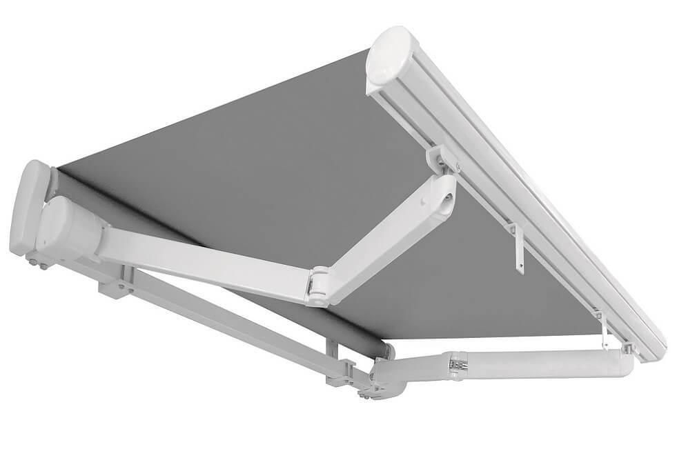 roma folding lateral arm retractable awning partially extended no hood