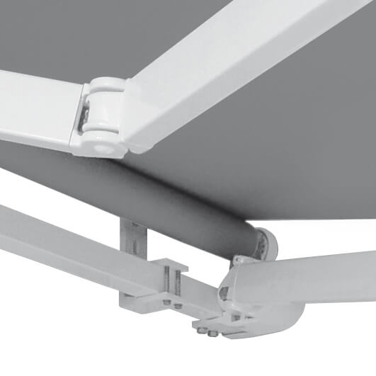 roma retractable awning folding lateral arms torsion bar bracket fabric