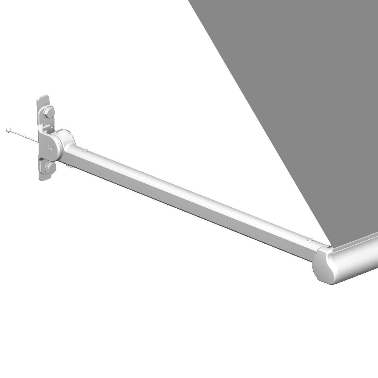 side arm retractable awning with drop arm