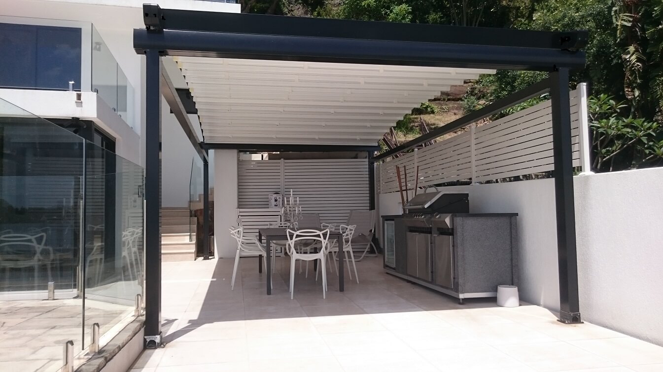 Malatya curved freestanding residential retractable pergola roof cover